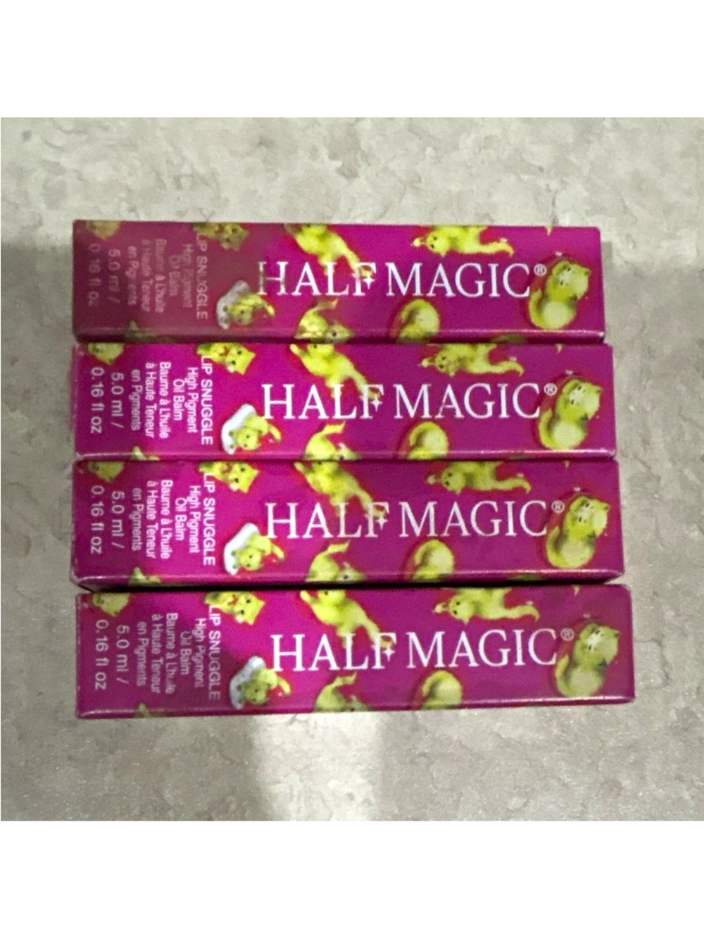 Half Magic Pink Lip Balm Pack - Soft Pink Nourishing Balm (Pack of 4)